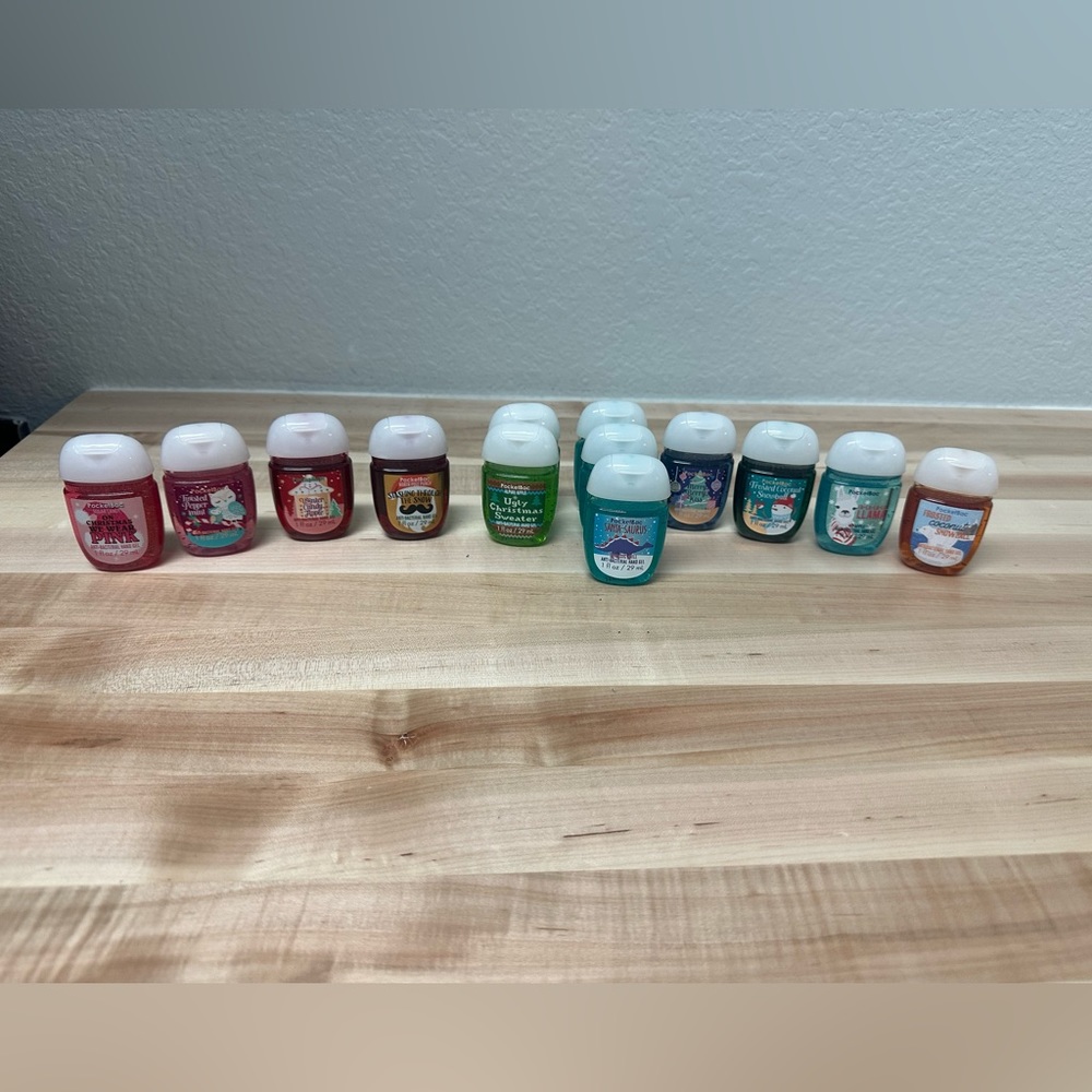 Bath and Body Works hand sanitizer winter/holiday scents  lot